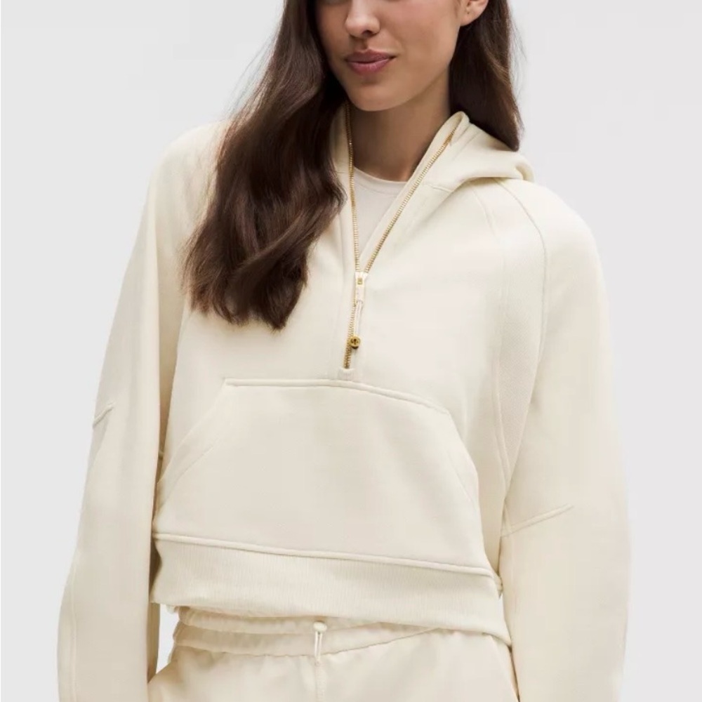 NWT Lululemon Scuba Oversized Half-zip Hoodie Gold logo